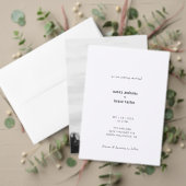 Minimale moderne zwarte online QR-code bruiloft RSVP Kaartje (Personaliseer deze collectie van deze onafhankelijke maker. Test)