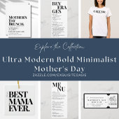 Modern Bold Minimalist Moederdag Brunch Menu