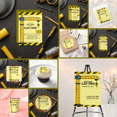 Onder constructie Tower Cranes Baby shower Bedankkaart