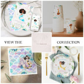 Waterverf Glitter Zeemeermin Verjaardag Papieren Bekers