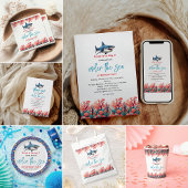 Onder het Zee 1e Verjaardagsfeest Ronde Button 6,0 Cm