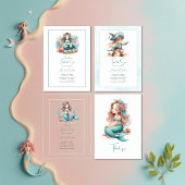 "One-der the Zee" Zeemeermin Eerste Verjaardagsfee Acryl Uitnodigingen