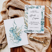 Watercolor Onderzeeische kwal bedankkaartjes Bedankkaart