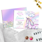 Waterverf Unicorn Magical Day Girl's Birthday Poster