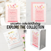 Eenhoorn Verjaardag Flat Bedankkaart