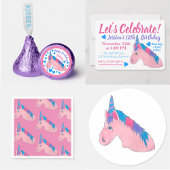 Magisch Roze Paars Blauw Heart Unicorn Fairytale Retro Zonnebril