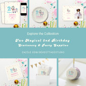 Unicorn Twee Magische Uitnodiging voor het 2e Verj