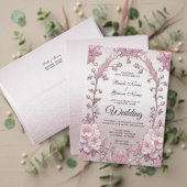 Unieke roze bloemen retouradres sticker (Personaliseer deze collectie van deze onafhankelijke maker. Test)