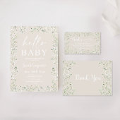 Omhoog in het Clouds Baby shower Dank u kaart