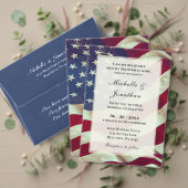 USA Flag Patriottisch Twee Wordt Een Bijbel Bruilo Kaart (Personaliseer deze collectie van deze onafhankelijke maker. Test)