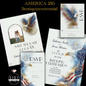 RSVP Bald Eagle Patriotic USA Semiquincentennial Kaart