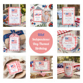 USA Independence Day Themed Birthday Sticker