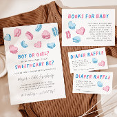 Schattigee Valentijn harten gender onthullen parti Ronde Sticker