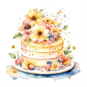 Vanille Verjaardag of Trouwtaart Cadeaupapier