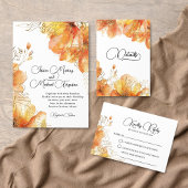 Verona Sunset Blooms Gold Bedankt bruiloft Ronde Sticker