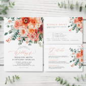 Verona Sunset Helder Sinaasappel Modern Bloemen Hu Programmakaart (Personaliseer de collectie van deze zelfstandige maker.)