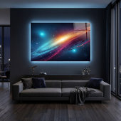 Epische Kosmische Supernova Neon Ruimte Kunst Poster