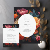 Vibran Bloom Dark Wedding Menu