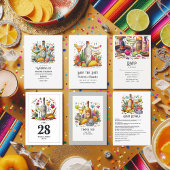Taco's en Tequila Fiesta bruiloft RSVP Kaartje
