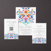 Levendige Mexicaanse Floral Fiesta bruiloft Papieren Bordje (Personaliseer de collectie van deze zelfstandige maker.)