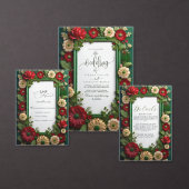 Levendig Koninklijk Groen Boeket Huwelijk Kaart (Personaliseer de collectie van deze zelfstandige maker.)