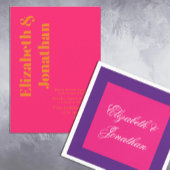 Vibrant Sunrise Minimalist Mix & Match Weddenschap Etiket