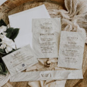 Art Nouveau Elegante Bloemenbruiloft Kaart