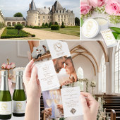 Botanische Bloemen Crest 3 Foto Collage Monogram Save The Date