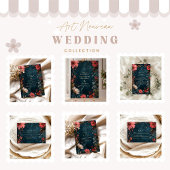 Victoriaans Moody Floral Wedding Bedankkaart