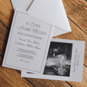 Timeless Black and White Wedding Response Informatiekaartje