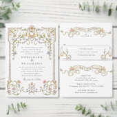 Victoriaans  Grace Bohemian bruiloft diner Menu (Personaliseer de collectie van deze zelfstandige maker.)