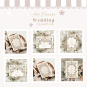 Victoriaans  Grace Floral Lijst Bruiloft Save The Date