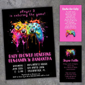 Video Game Meisje Baby shower Dank u kaart