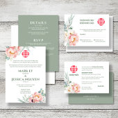 Vietnamese Double Happiness Pioenenbruiloft Bedankdoosjes