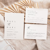 Ultra-minimale typografie Sla de datum op | Uitnod Kaart