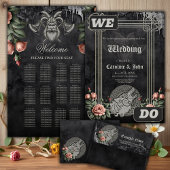 Viking Wolf en Rozen. Een gestileerde wolfskop, Kaart