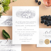 Elegante witte minimalistische script bruiloftdeta informatiekaartje