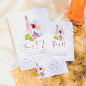 Waterverf wijnglazen Modern retouradres Etiket