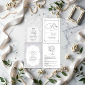  Polka Dot en Lace repetitie diner Kaart