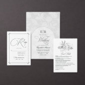 Elegant Vintage Wedding Menu (Personaliseer de collectie van deze zelfstandige maker.)