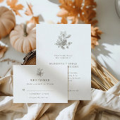 Eenvoudige Herfst eikels & Pinecone Script Wedding Gastenboek