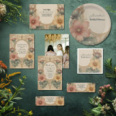  Art Nouveau Floral Vrijgezellenfeest Etiket