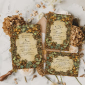 Vintage Autumn Botanical Wedding Kaart