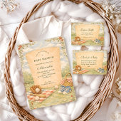 Vintage Baseball Baby Shower Kaart