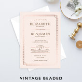 Moderne Art Deco Plum Gold Foil Wedding Details Informatiekaartje