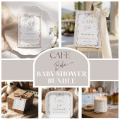 Vintage Bow Cafe Bebe Coffee Baby Shower Cadeaupapier