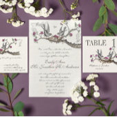 Blauwgroen vogels met vogelkooi en roze bloemen Kaart