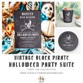  pirate Skull & Botten Halloween Party Gold Folie Uitnodiging