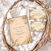 Vintage Blue Jeans Classic Baby Shower Kaart