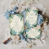 Vintage Bluebell Botanical Wedding Kaart